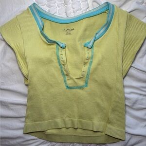 Green and Blue Urban Outfitters Out from Under Go For Gold Top Size xs/s